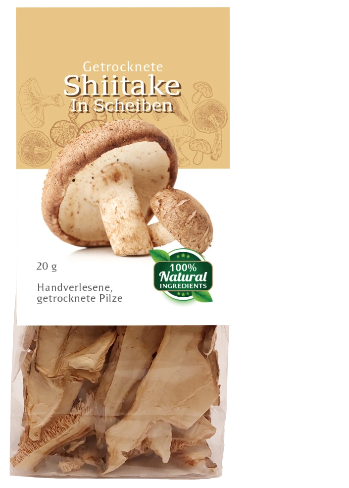 Shiitake Scheiben getrocknet 20 g